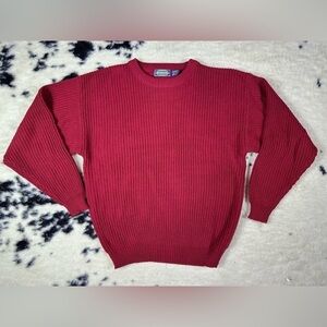 McGregor Men’s Red Vintage Knit Crewneck Sweater Size XL
